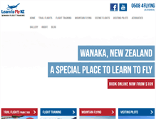 Tablet Screenshot of learntoflynz.com